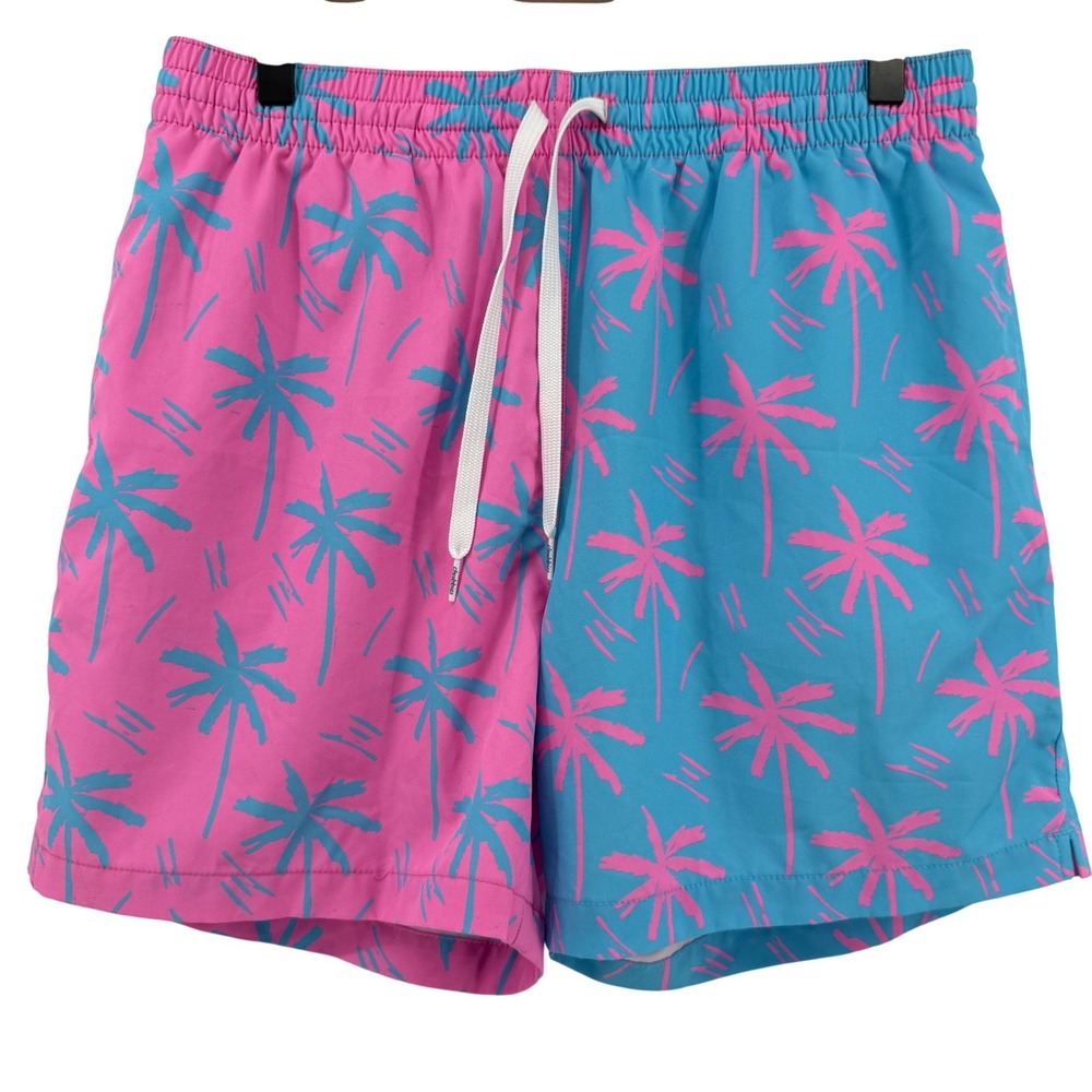Chubbies Classic Swim Trunks The Prince of Prints Pink Blue Men L 5.5" Lined